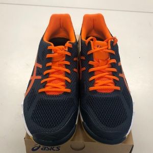 Asics Gel-Blade 7 Indoor Court Shoes Men’s Size 10 French Blue/Marigold Orange